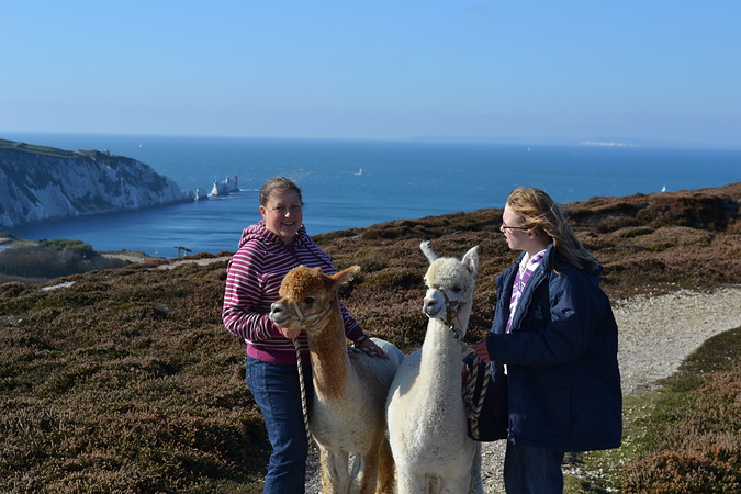 Walking by the Needles at Alum Bay