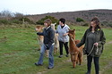 Walking up to the Mottistone long barrow